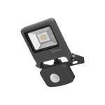 Ledvance LED Floodlight Endura Black 10W 800lm 100D - 840 Cool White | IP44 - Motion and Light Sensor - Symmetrical