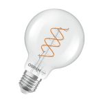 Osram Vintage 1906 LED E27 Globe Filament Twist Clear 7.2W 806lm - 927 Extra Warm White | Best Colour Rendering - Dimmable - Replaces 60W