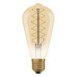 Ledvance Vintage 1906 LED E27 Pear Gold 4.8W 420lm - 822 Extra Warm White | Dimmable - Replaces 37W