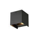 D'Lite LED Wall Light Elingen Aluminium Black 4.9W 480lm - 830 Warm White | Light Sensor