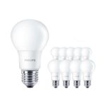 Multipack 10x Philips Corepro LED Bulb E27 Pear Frosted 8W 806lm - 827 Extra Warm White | Replaces 60W