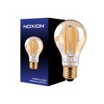 Noxion Lucent Filament LED E27 Pear Amber 7.2W 630lm -  822 Extra Warm White | Dimmable - Replaces 50W